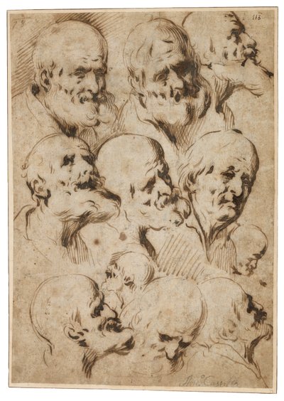 Study of Heads of Apostles by Antonio del Castillo y Saavedra